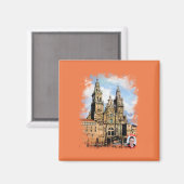 Catedral de Santiago de Compostela (A Coruña) Magneet (Voorkant / Achterkant)