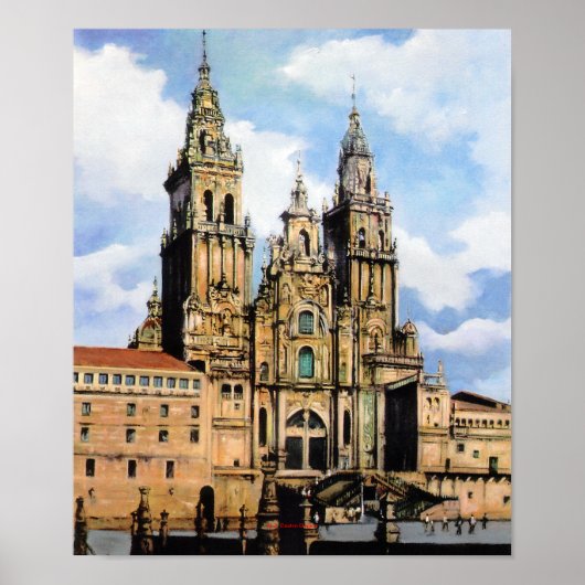 Catedral de Santiago de Compostela (A Coruña) Poster (Voorkant)