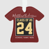 Catégorie 2024 Bourgogne Noir et Or Graduation (devant)