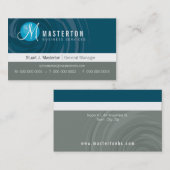 CATÉGORIE CARTE DE VISITE cyclone monogramme gris  (Devant / Derrière)