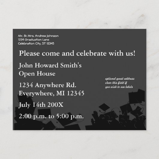 Catégorie de 2011 Invitations de diplômés (Dos)