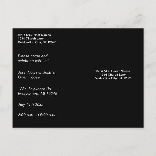 Catégorie de 2024 Invitations de diplômés (Dos)