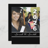 Catégorie de 2026 Invitations de diplômés (Devant / Derrière)