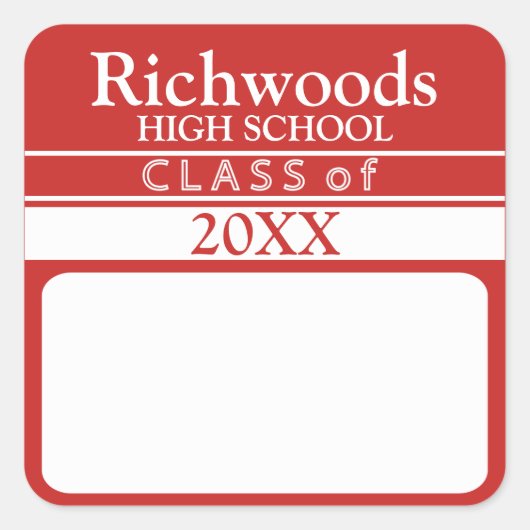 Catégorie De (Ajouter Année) Stickers Nom (Devant)