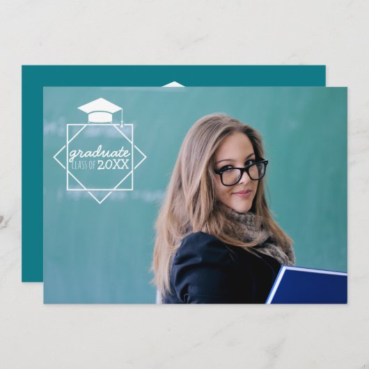 Catégorie de diplômés - Invitations de photos (Devant / Derrière)