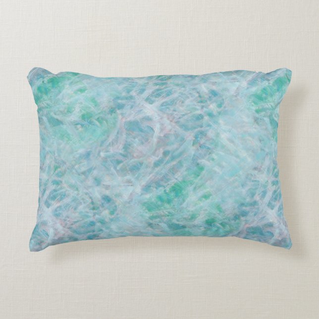Catégorie de vert bleu un coussin 16" d'accent de (Devant)