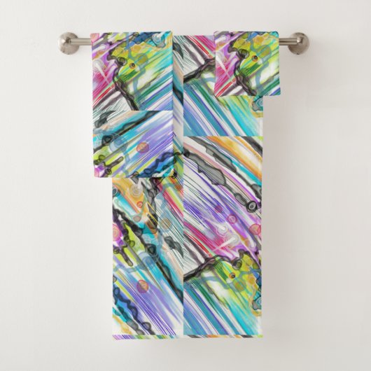 CATEGORIE FIVEERT ABSTRACT KUNSTONTWERP BAD HANDDOEK (Insitu)