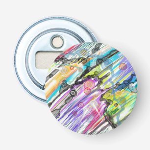 CATEGORIE FIVEERT ABSTRACT KUNSTONTWERP BUTTON FLESOPENER