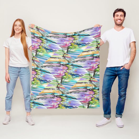 CATEGORIE FIVEERT ABSTRACT KUNSTONTWERP FLEECE DEKEN (In situ)