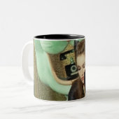 Cateman Tweekleurige Koffiemok (Voorkant links)