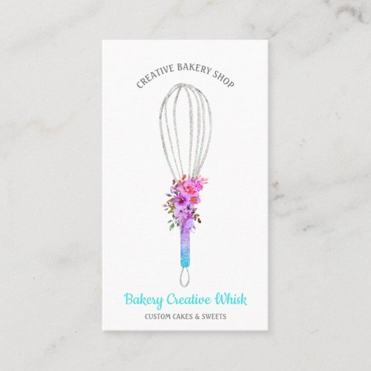 Caterer Whisk logo pastry boho Visitekaartje (Voorkant)