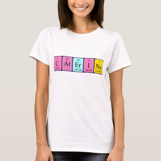 Caterina periodiek table name shirt (Voorkant)