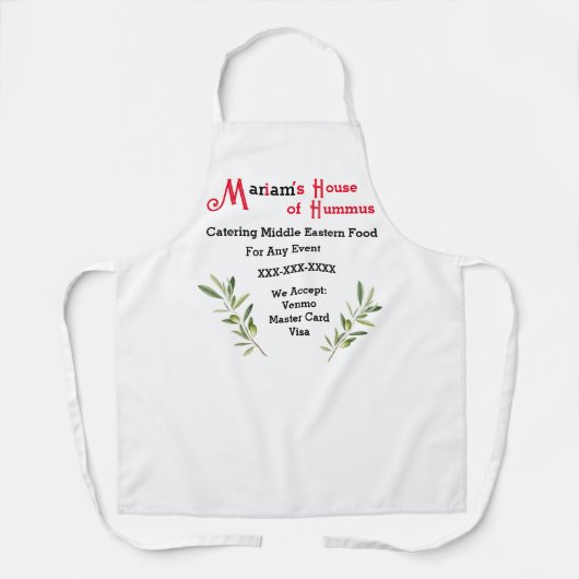 “Catering” Apron middelgroot Schort (Voorkant)