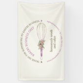 Catering Bakkerij Chef Glitter Whisky Bloem Dank Spandoek (Verticaal)