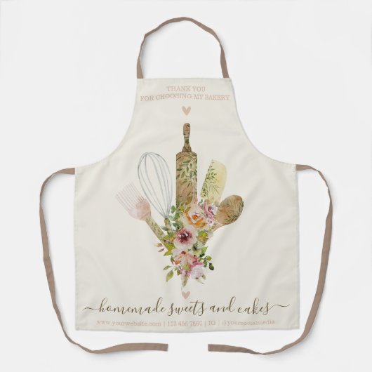 Catering Bakkerij Chef Rustic Cooking Schort (Voorkant)