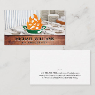 Catering Bestek Borden Koken Logo Visitekaartje