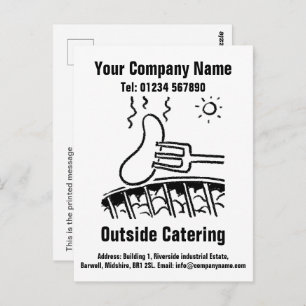 Catering Cartoon Design om te personaliseren Briefkaart