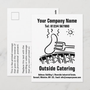 Catering Cartoon Ontwerp om te Personaliseren Briefkaart