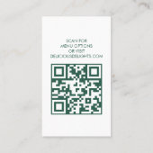 Catering Chef Event Planning Food Prep CUSTOM QR Visitekaartje (Achterkant)