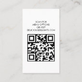 Catering Chef Event Planning Food Prep CUSTOM QR Visitekaartje (Achterkant)