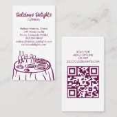 Catering Chef Event Planning Food Prep CUSTOM QR Visitekaartje (Voorkant / Achterkant)