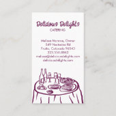Catering Chef Event Planning Food Prep CUSTOM Visitekaartje (Voorkant)