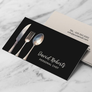 Catering Chef Restaurant Professioneel Zwart Visitekaartje