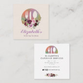 Catering floral logo visitekaartje (Voorkant / Achterkant)