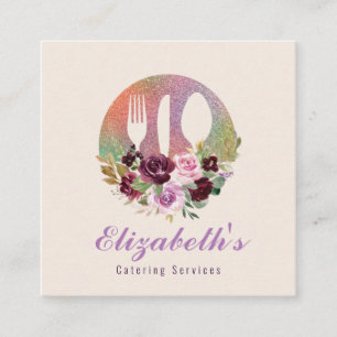 Catering floral logo visitekaartje