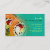 Catering, fotosjabloon visitekaartje (Achterkant)