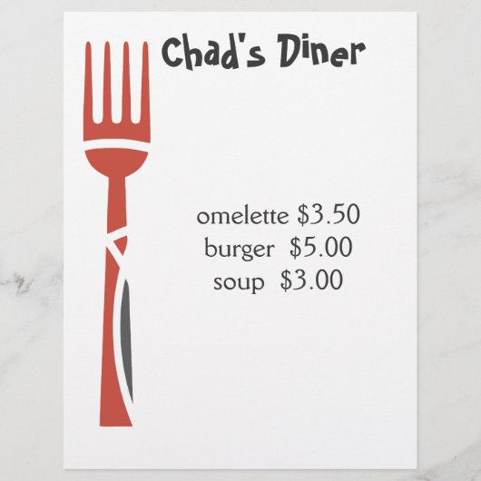 Catering menu (Voorkant)