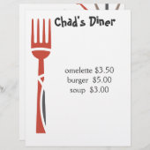 Catering menu (Voorkant / Achterkant)