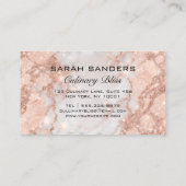 Catering Personal Chef Kitchen Gold Pink Visitekaartje (Achterkant)