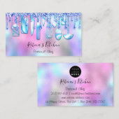 Catering Personal Chef Kitchen Knifes Blue Pink Visitekaartje (Voorkant / Achterkant)