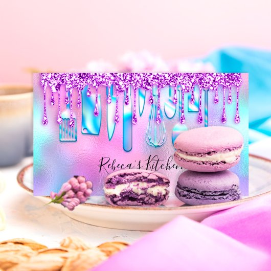 Catering Personal Chef Kitchen Knifes Holographic Visitekaartje