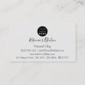 Catering Personal Chef Restaurant Black Drip Grey Visitekaartje (Achterkant)