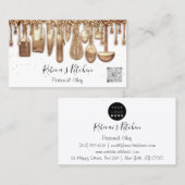 Catering Personal Chef Restaurant Drip Roos QR Visitekaartje (Voorkant / Achterkant)