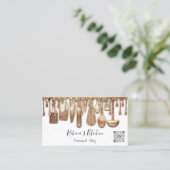 Catering Personal Chef Restaurant Drip Roos QR Visitekaartje (Staand voorkant)