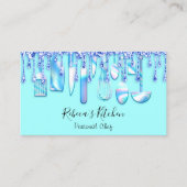 Catering Personal Chef Restaurant Stapt Glitter Visitekaartje (Voorkant)