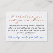 Catering Personal Gourmet Chef sjabloon Visitekaartje (Achterkant)