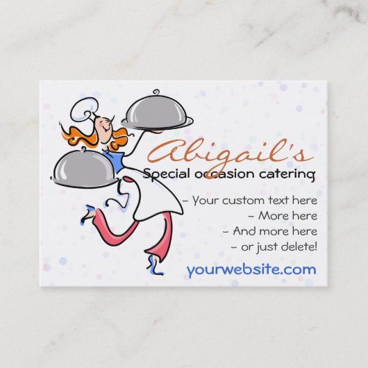 Catering Personal Gourmet Chef sjabloon Visitekaartje (Voorkant)