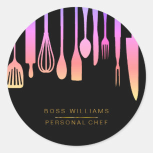 Catering Persoonlijke Chef Keukengerei Ronde Sticker