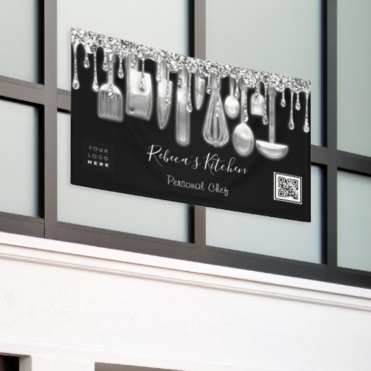 Catering Persoonlijke Chef Kitchen Gold Qr Code Lo Spandoek (Buitenkant Gebouw)