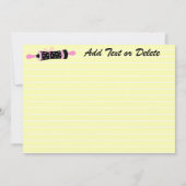 Catering Recipe Kaarten - Geel achterzijde - SRF (Achterkant)