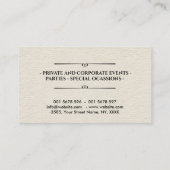 Catering Tray-Ornament - zwart Visitekaartje (Achterkant)