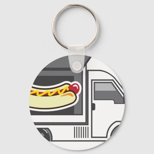 Catering Van Food Truck Sleutelhanger (Voorkant)
