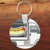 Catering Van Food Truck Sleutelhanger (Voorkant)