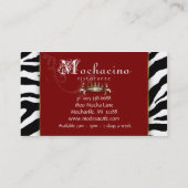 Catering Visitekaartjes Restaurant Zebra Kroon (Achterkant)