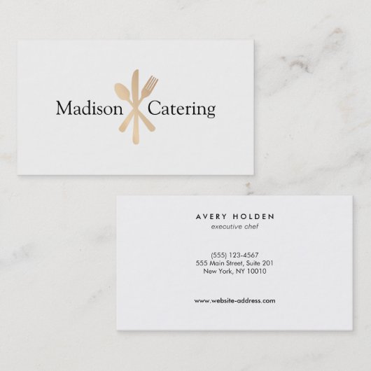 Catering voor Event Caterer Visitekaartje (Voorkant / Achterkant)