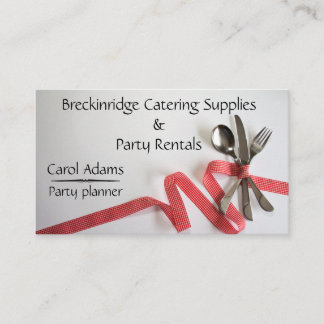 Catering voor feestjes en evenementen visitekaartje
